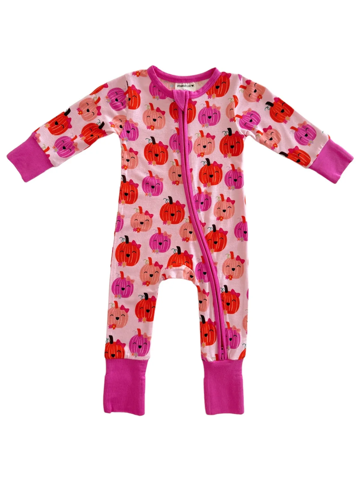 2-Way Convertible Zip Romper, Miss Pumpkin