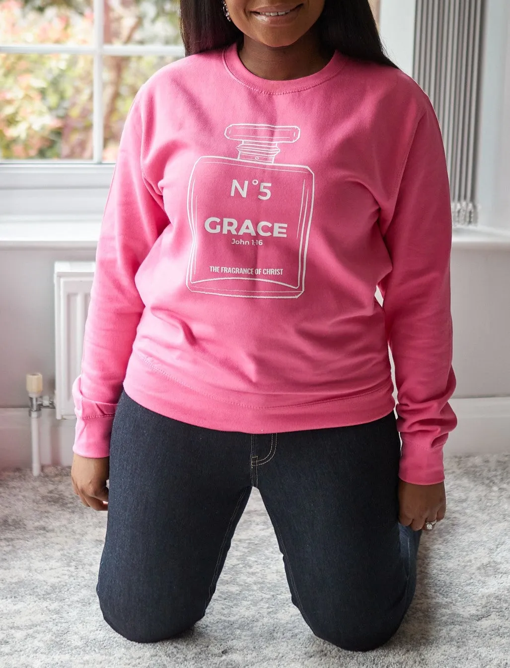 5 the number of Grace Sweatshirt