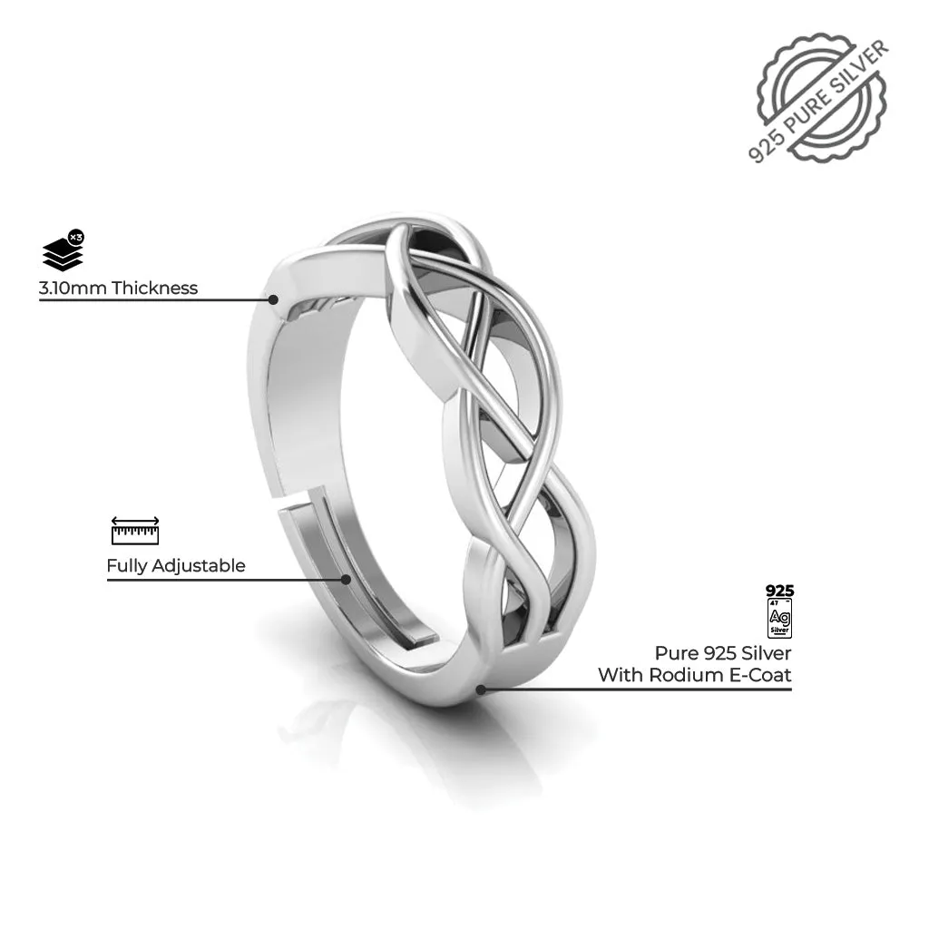 925 Pure Silver Miss Carat Women's Special and Celtic Knot Couple's Ring