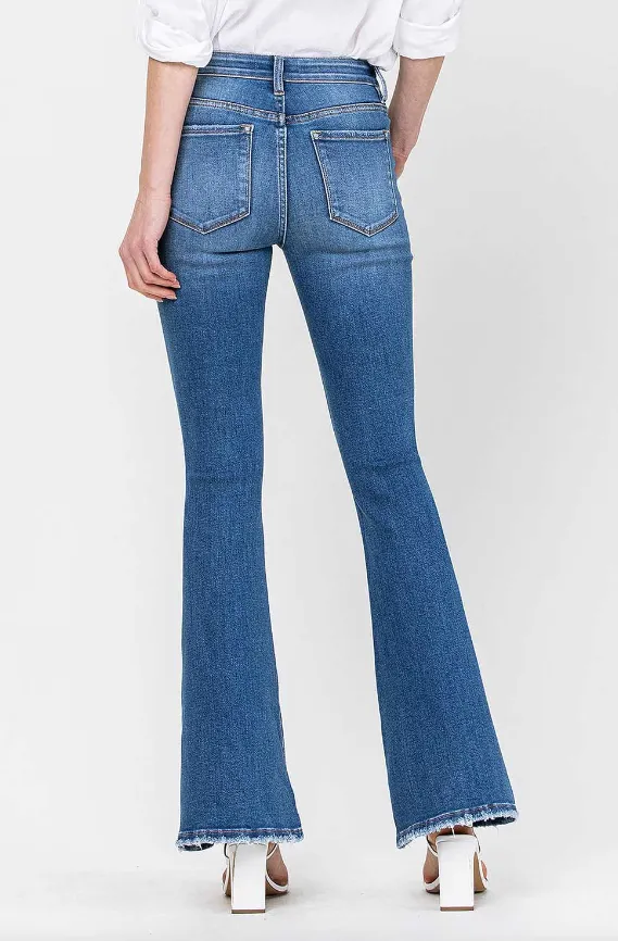 Alison Long Mid Rise Flare Jeans