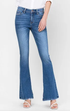 Alison Long Mid Rise Flare Jeans