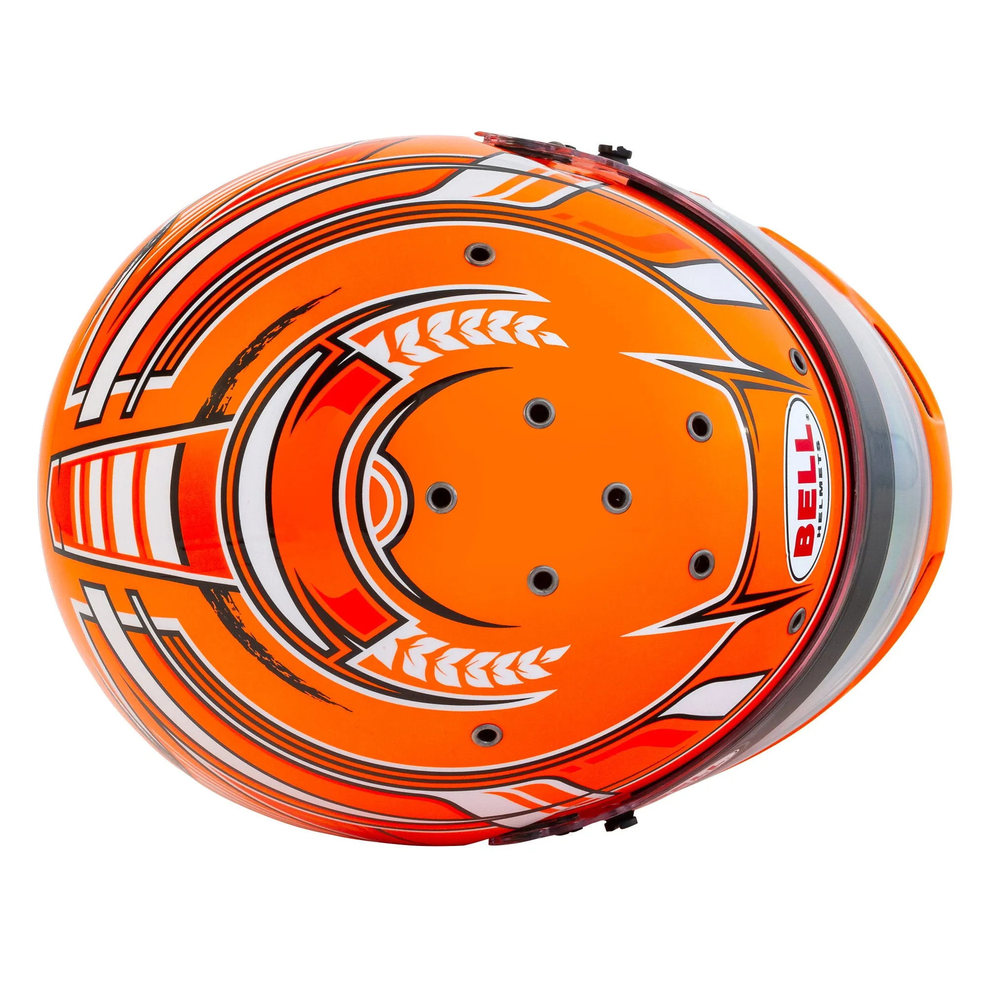 Bell KC7-CMR Champion Orange Kart Helmet  FREE Fleece Helmet Bag