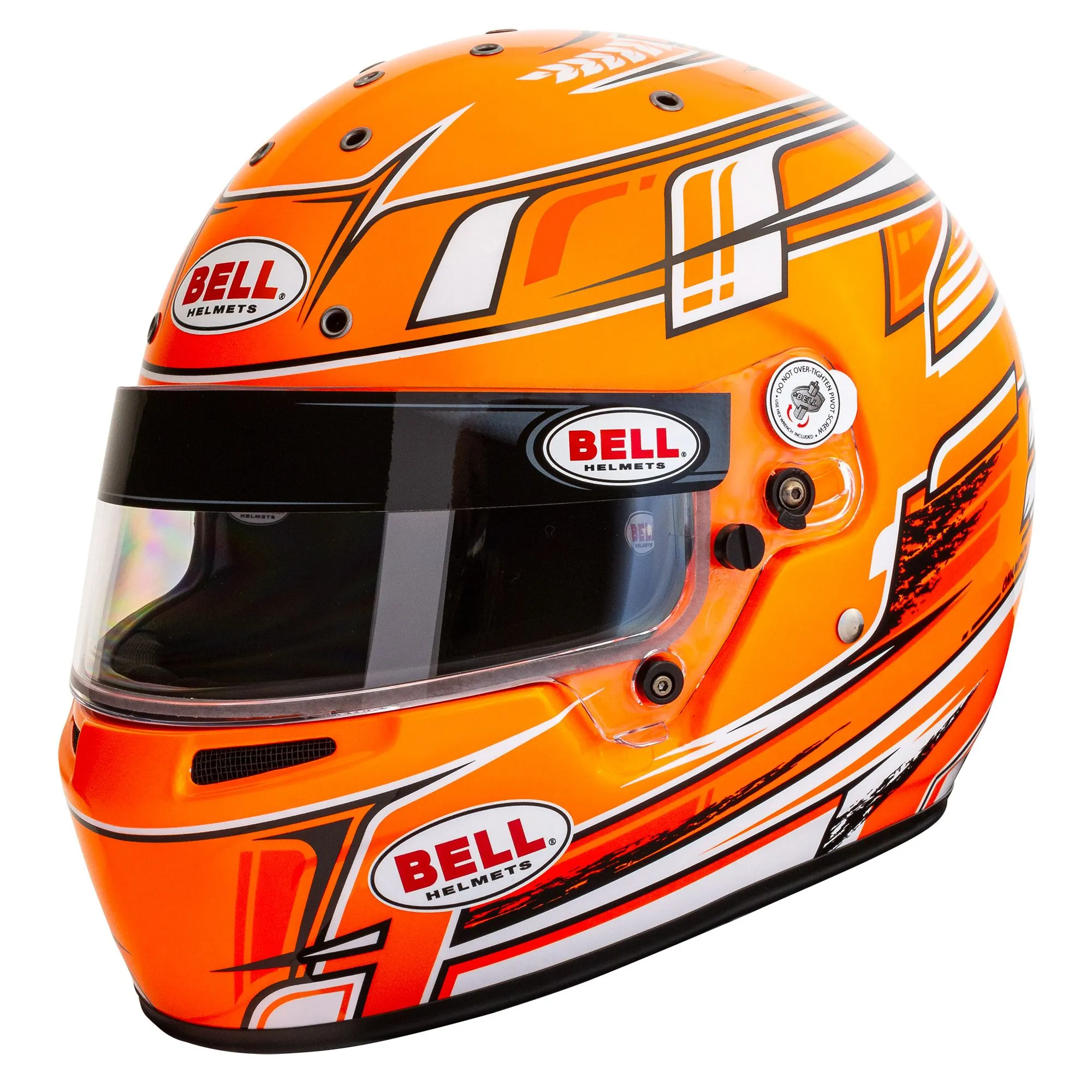 Bell KC7-CMR Champion Orange Kart Helmet  FREE Fleece Helmet Bag