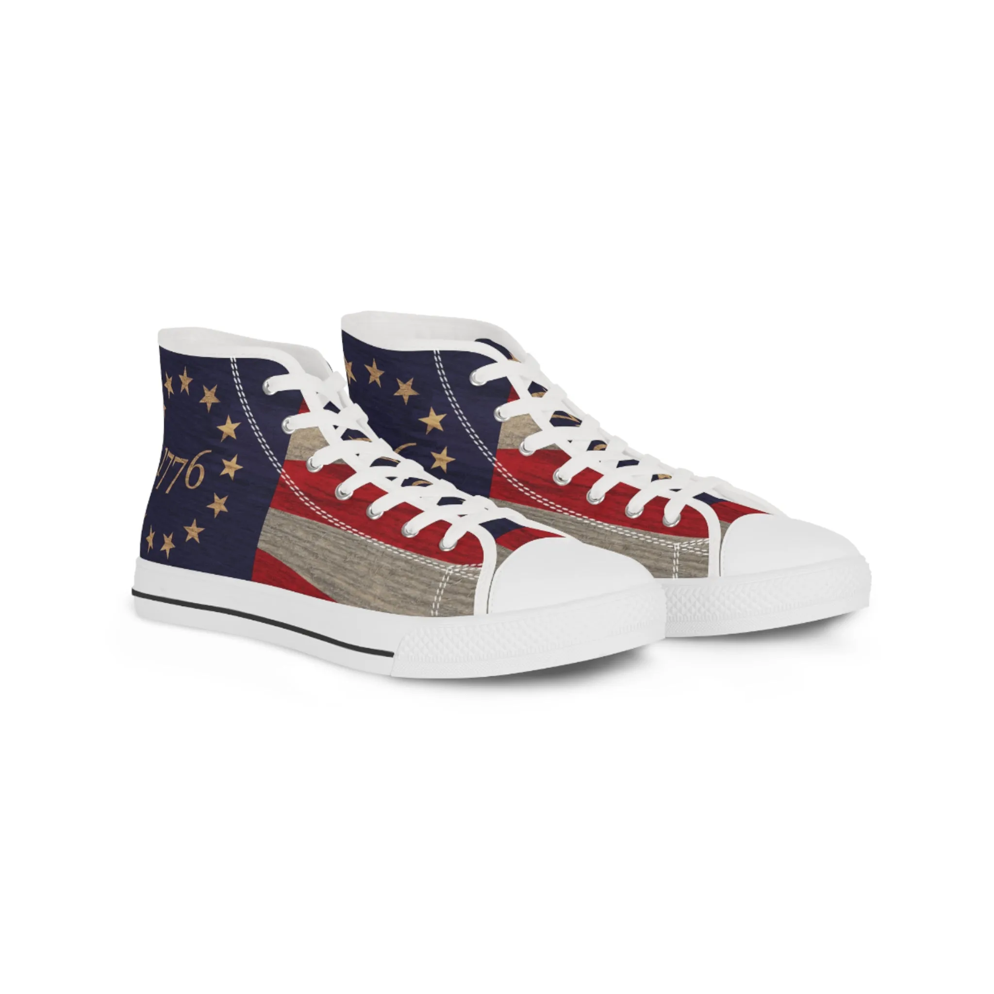 Betsy Ross Flag Men's High Top Sneakers