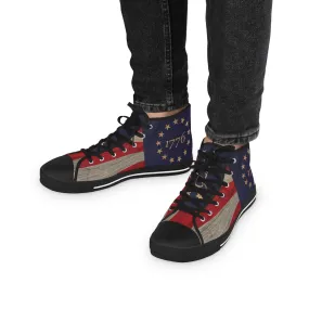 Betsy Ross Flag Men's High Top Sneakers