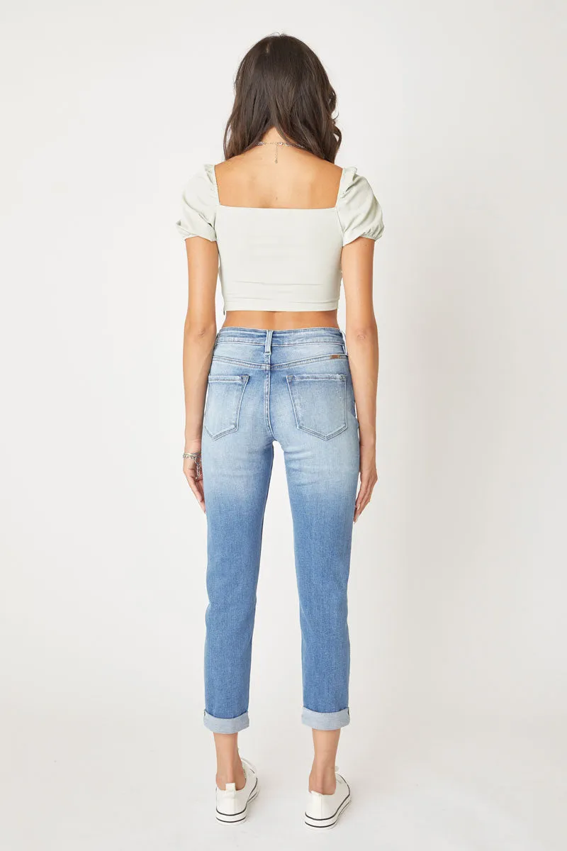 Cali Mid Rise Boyfriend Jeans