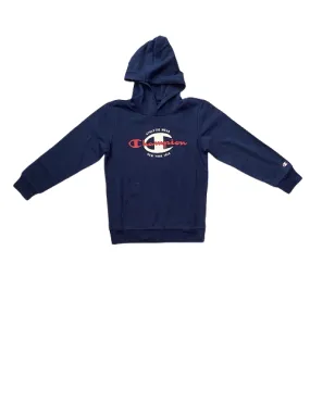 Champion boy's sweatshirt with hood and kangaroo pockets 306305 BS503 BLI navy blue