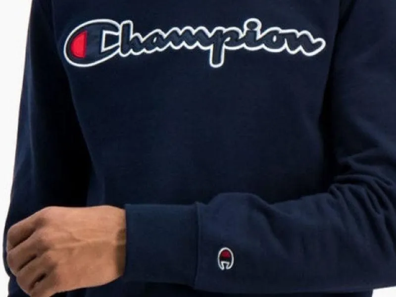 CHAMPION Felpa Girocollo Logo Navy 214720