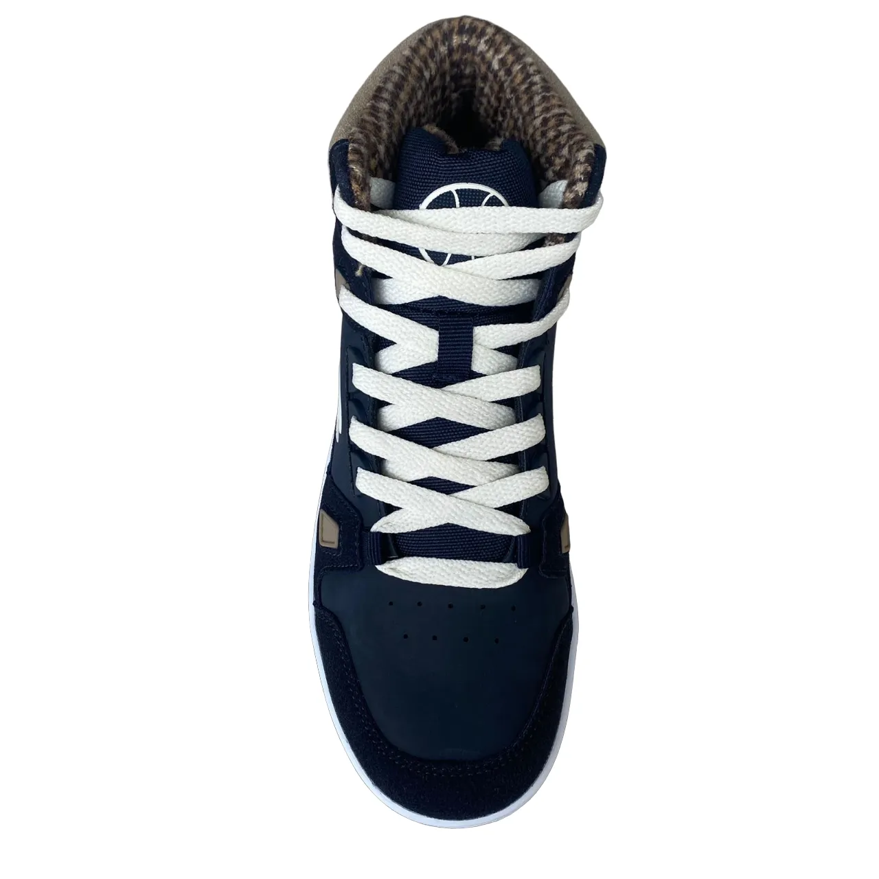 Champion high casual shoe for children with elastic lace and velcro at the ankle S32718 BS501 blue-white