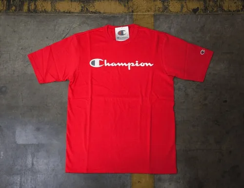 Champion Logo Crewneck Life Short Sleeve T-shirt - Red