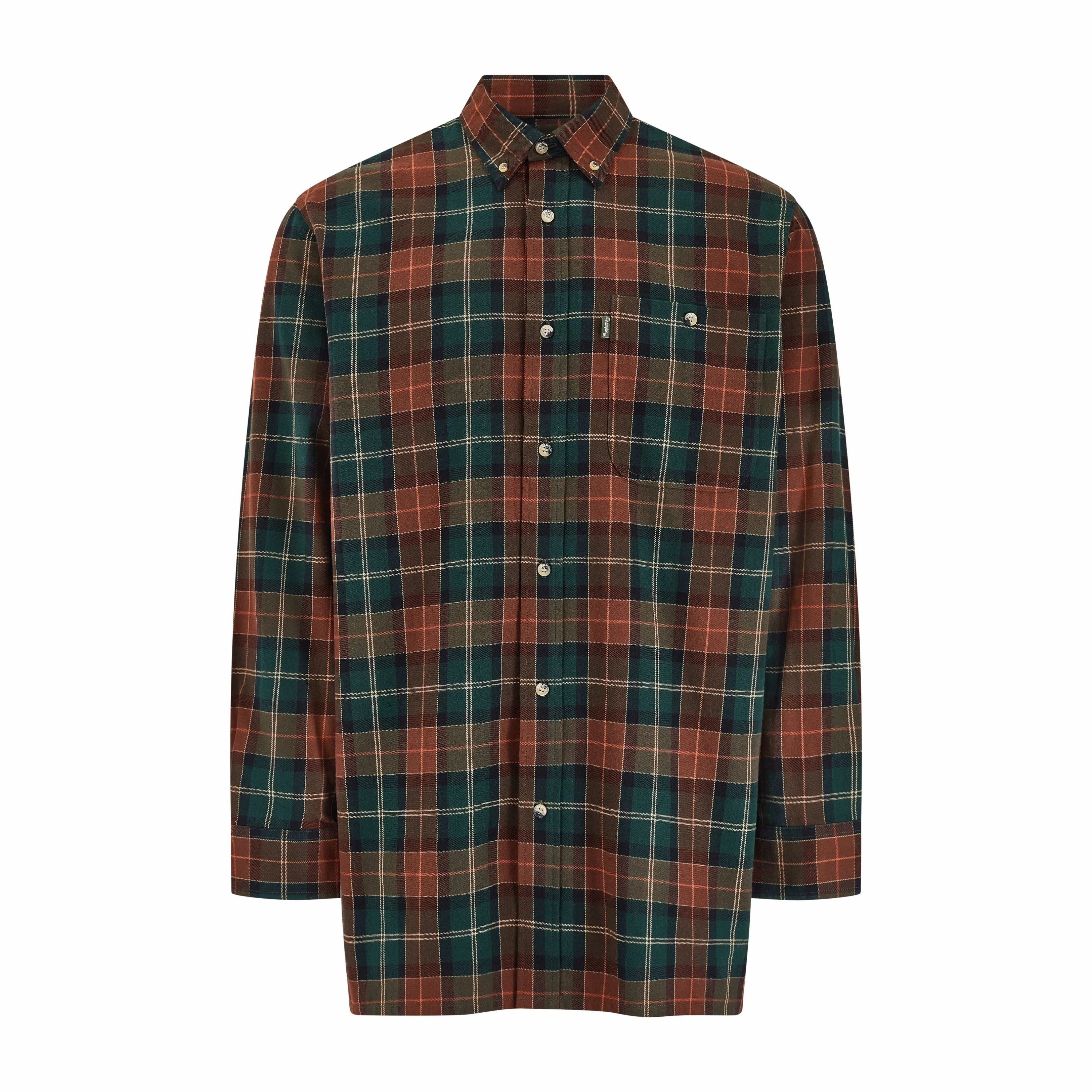 Champion Mens Dorchester Long Sleeve Check Shirt-GREEN