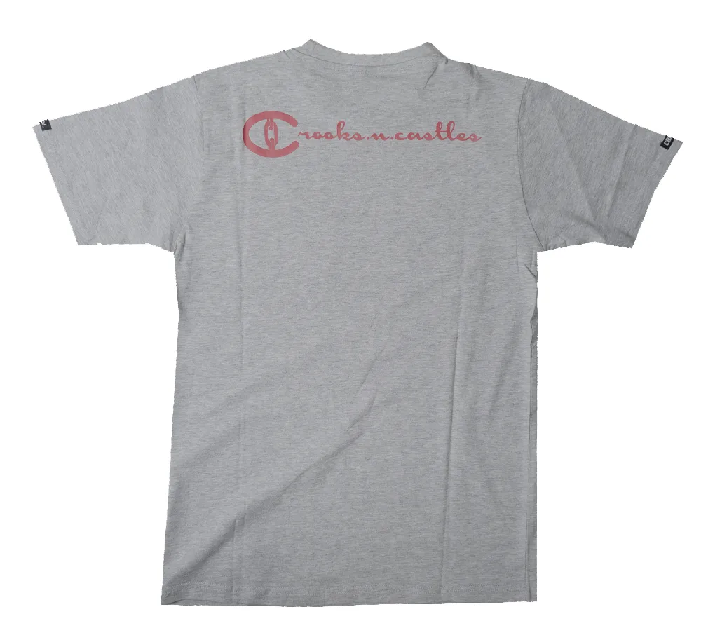 CROOKS & CASTLES C LOGO T-SHIRT H. GREY - TK1860722