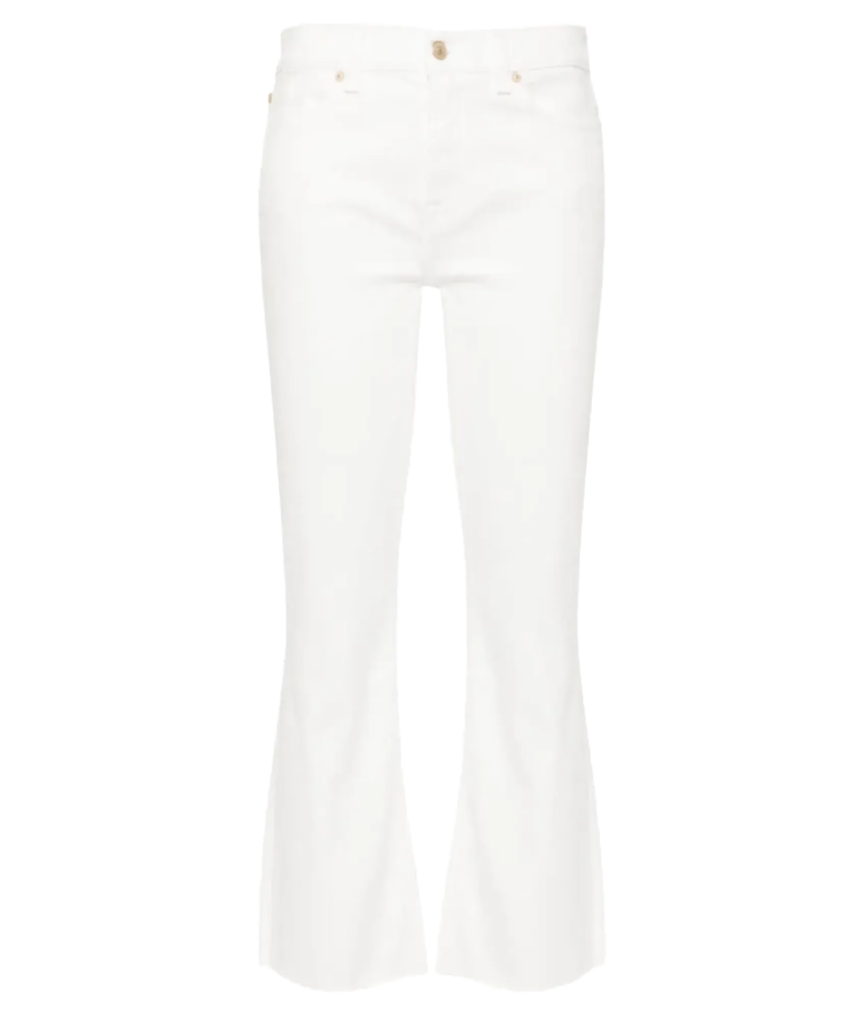 Daisy Mid-Rise Cropped Jeans - White