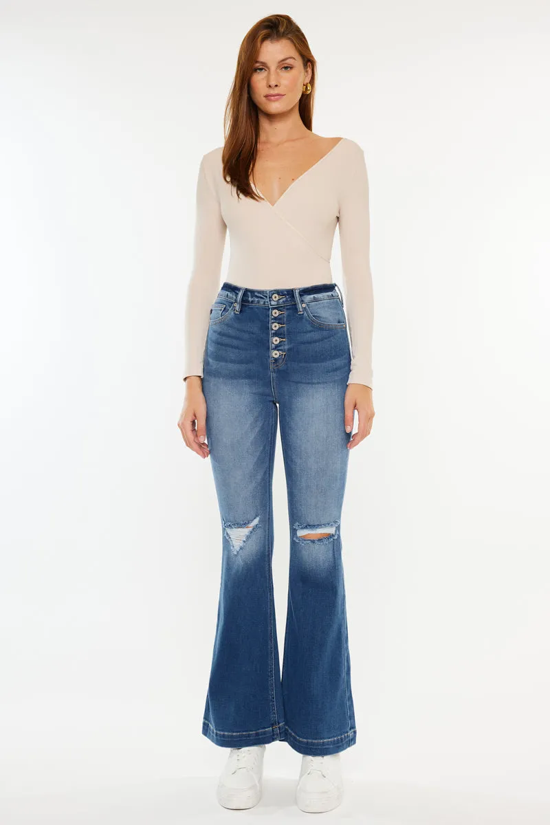 Dixie Ultra High Rise Flare Jeans (Petite)