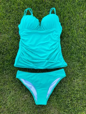 Green Ruched 2pc Set - M