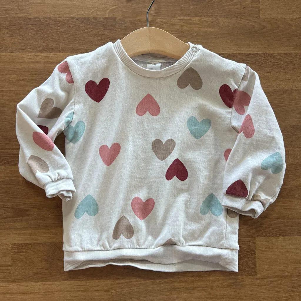 H&M Heart Crewneck - 2T