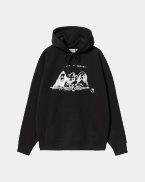 Hooded Pepe Friends Sweatshirt | Black / White