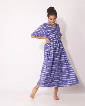 Ikat Kaftan Maxi Dress For Women