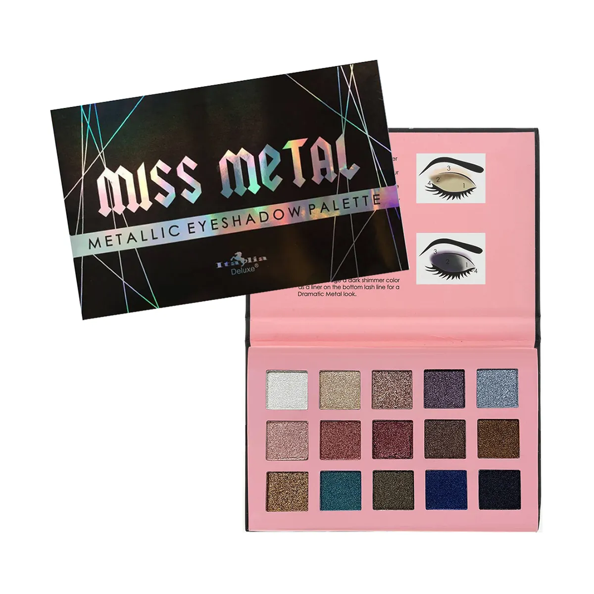 ITALIA Miss Metal Metallic Paleta de Sombras 15 Tonos