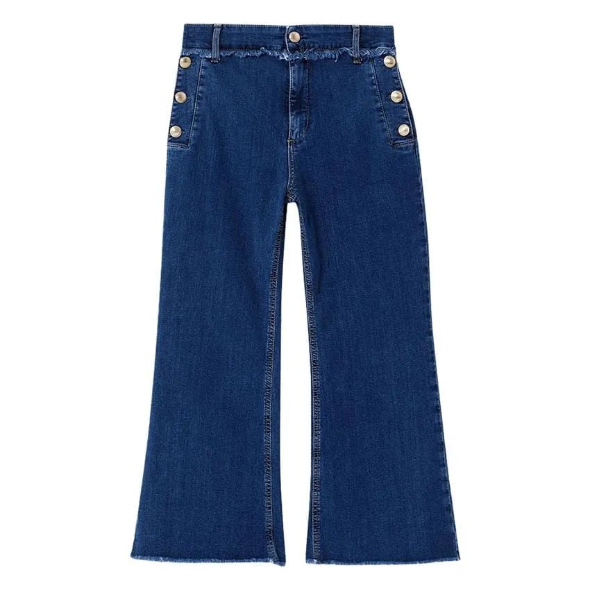 Jeans Liu-Jo Cropped Con Bottoni