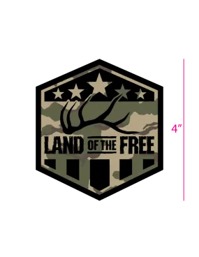 Land Of The Free Camo- sticker