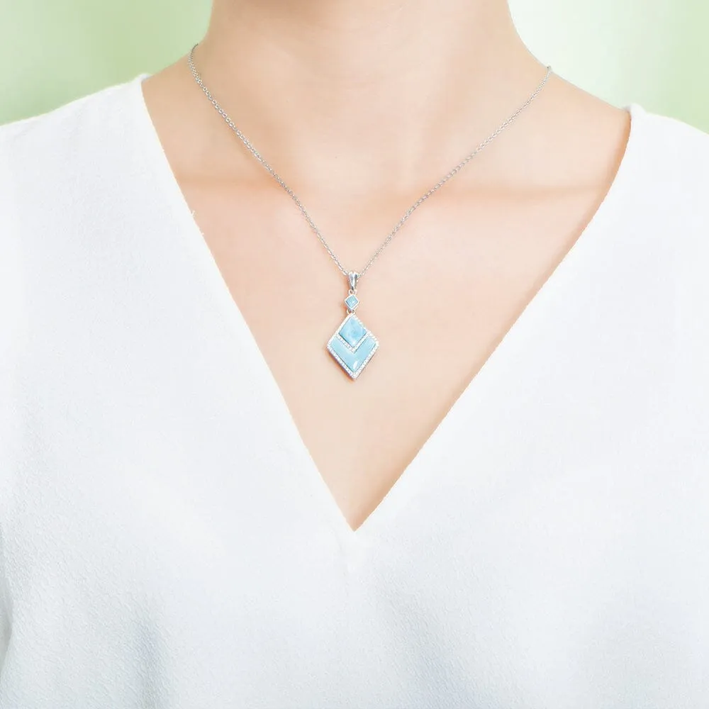 Larimar North Star Pendant