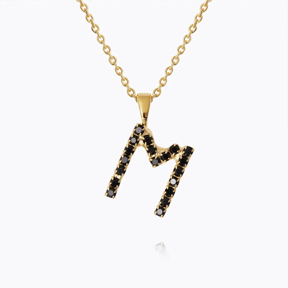 Letter Necklace M / Black