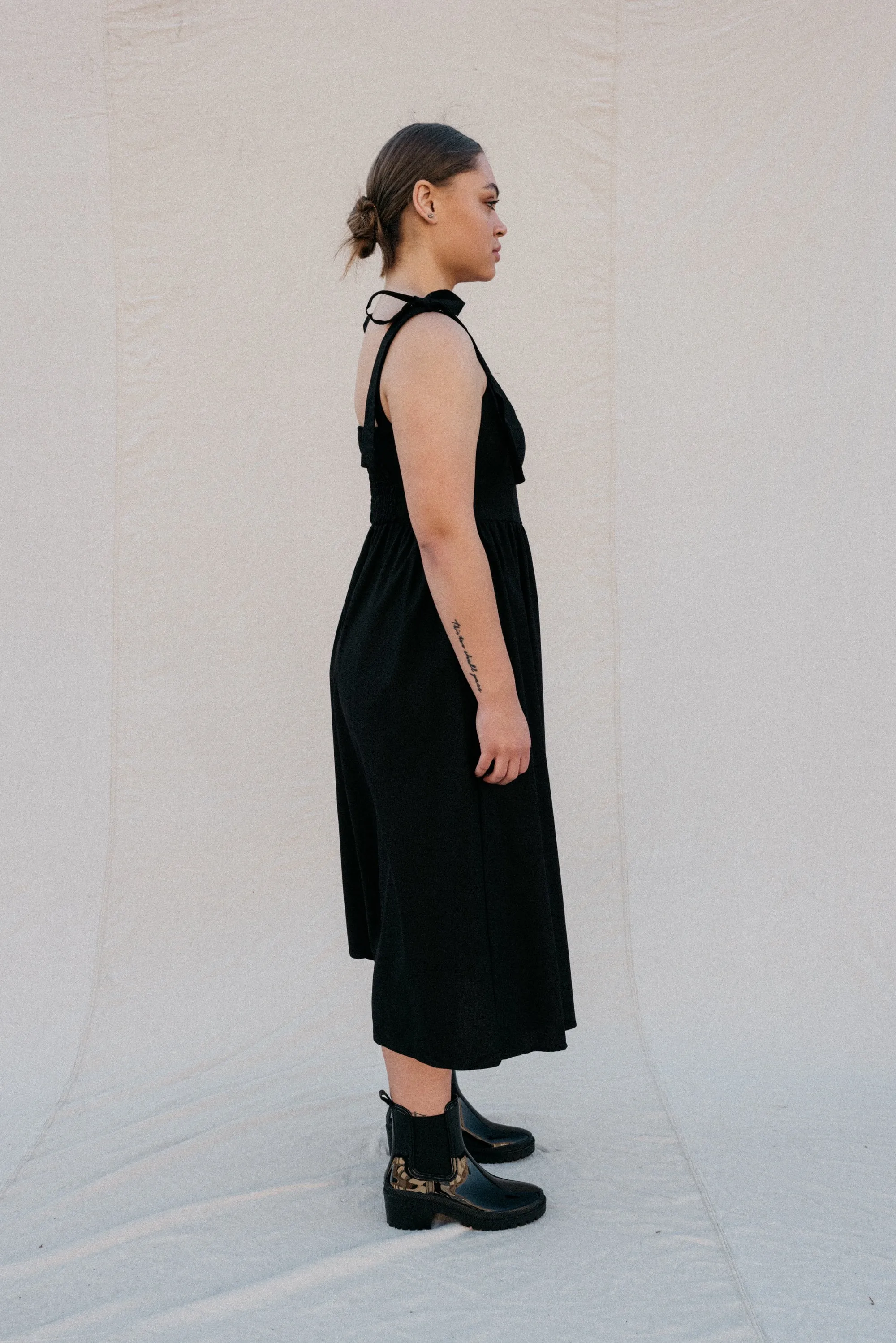 Margareta Dress in Charcoal