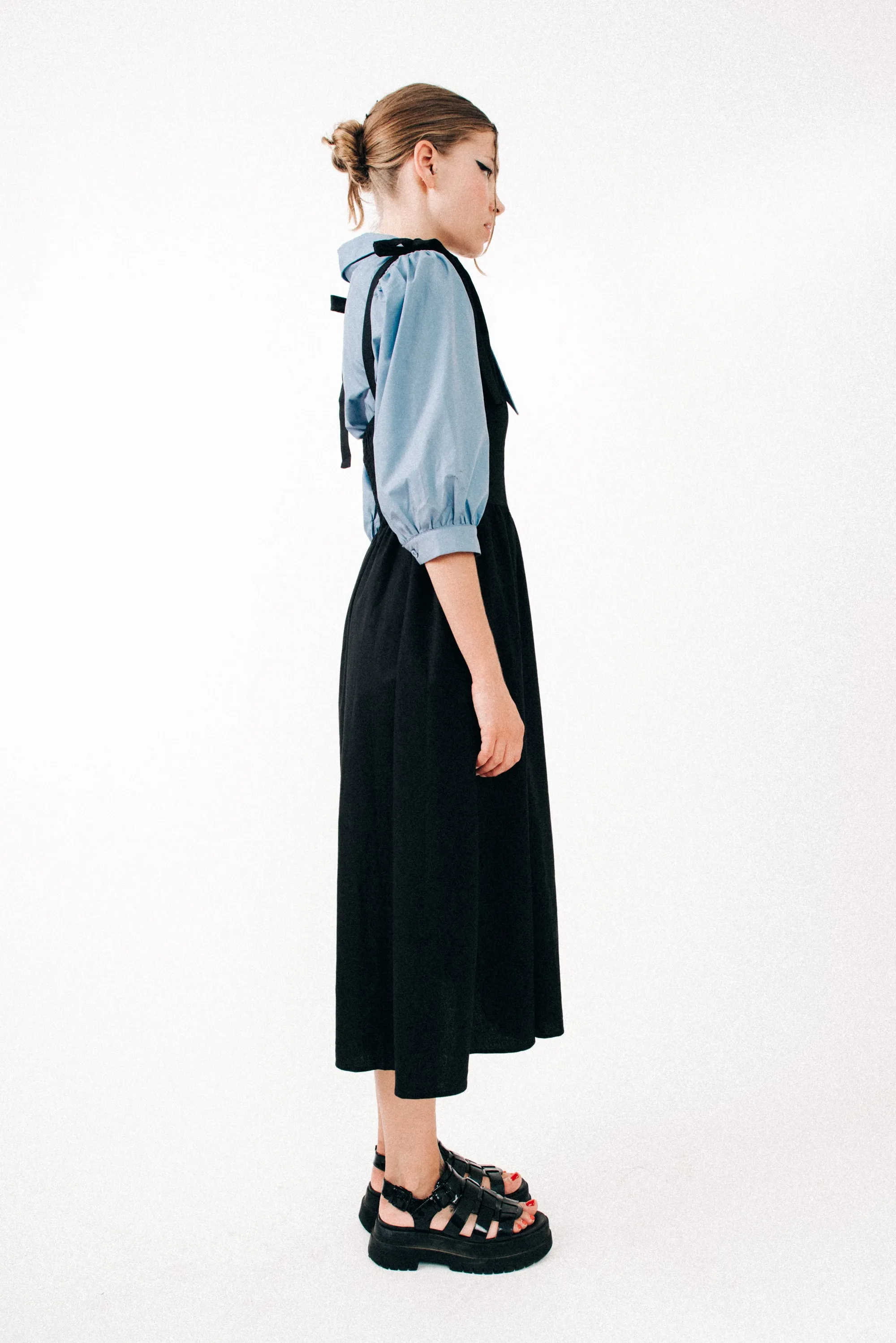 Margareta Dress in Charcoal