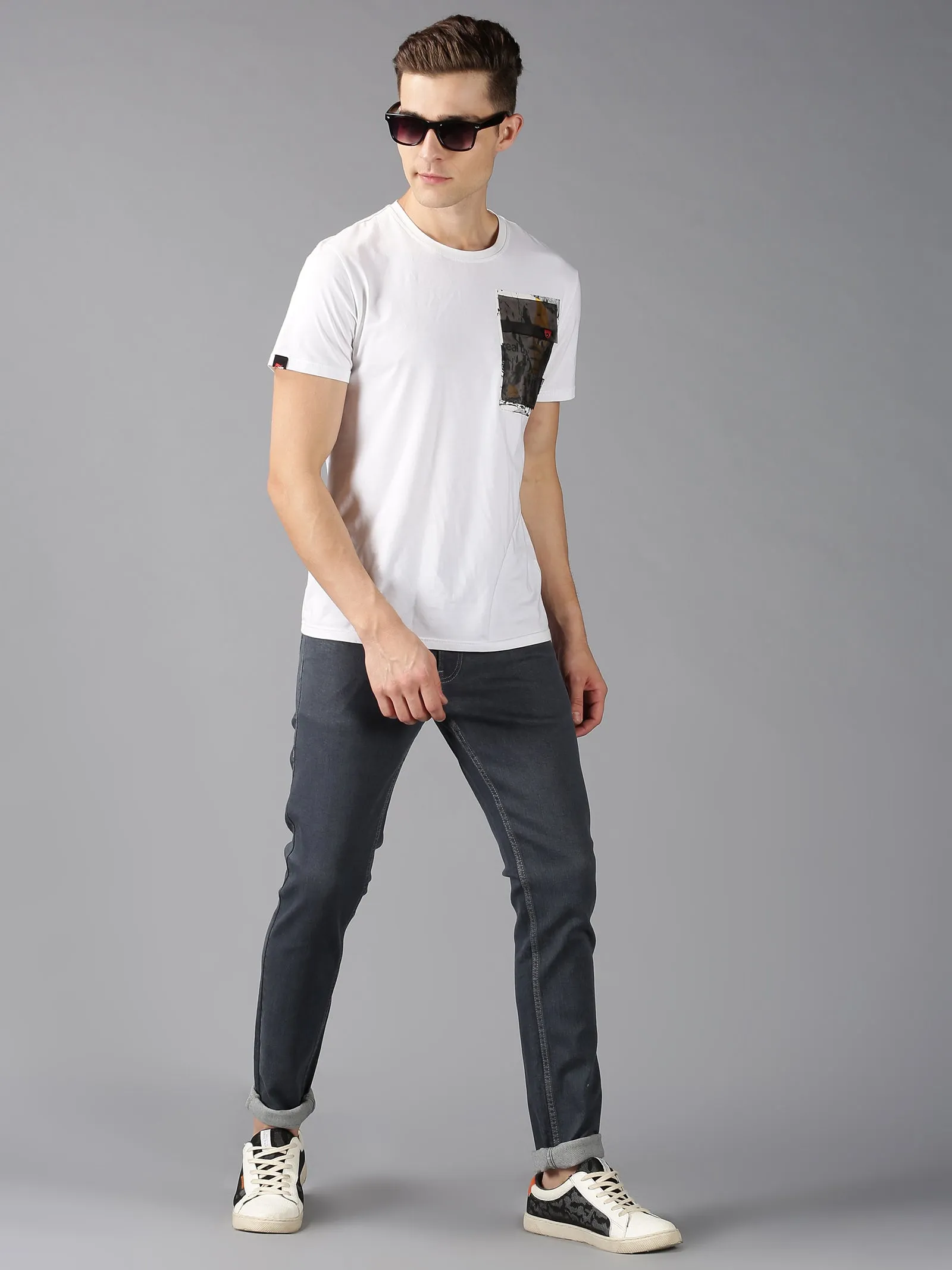 MEN'S CHARCOAL GREY SLIM FIT JEANS