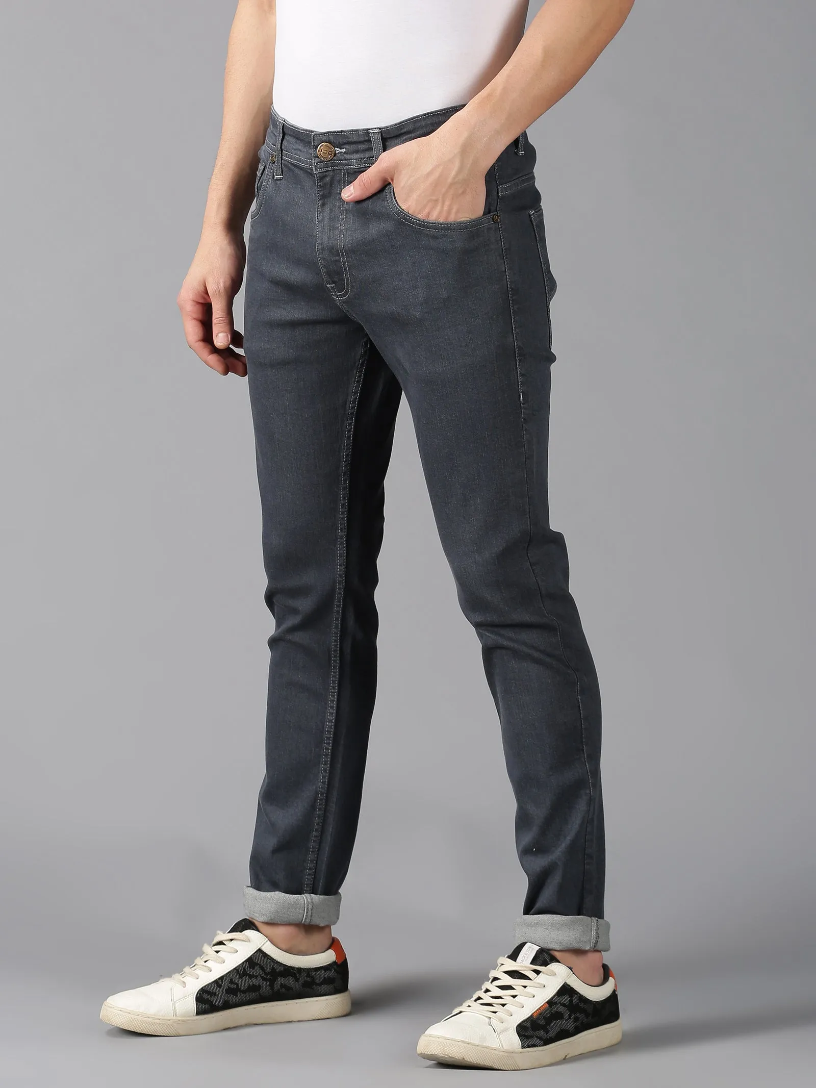 MEN'S CHARCOAL GREY SLIM FIT JEANS