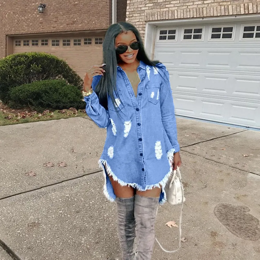 Mini Jean Shirt Dress