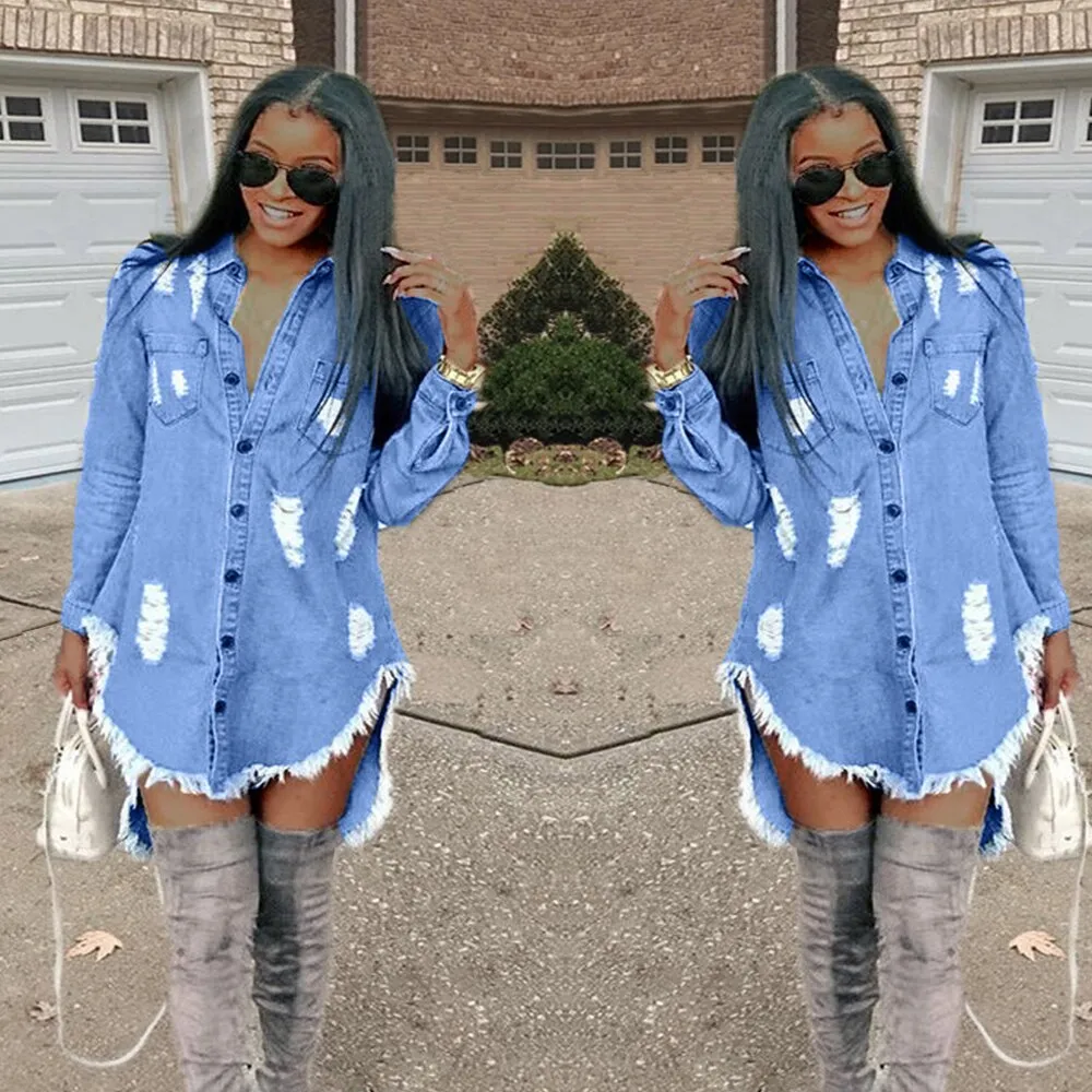 Mini Jean Shirt Dress