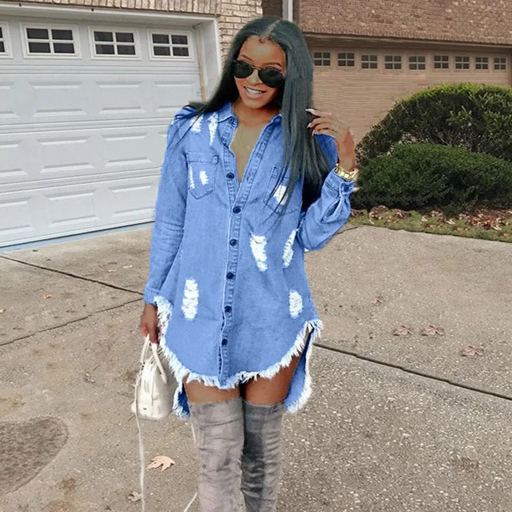 Mini Jean Shirt Dress