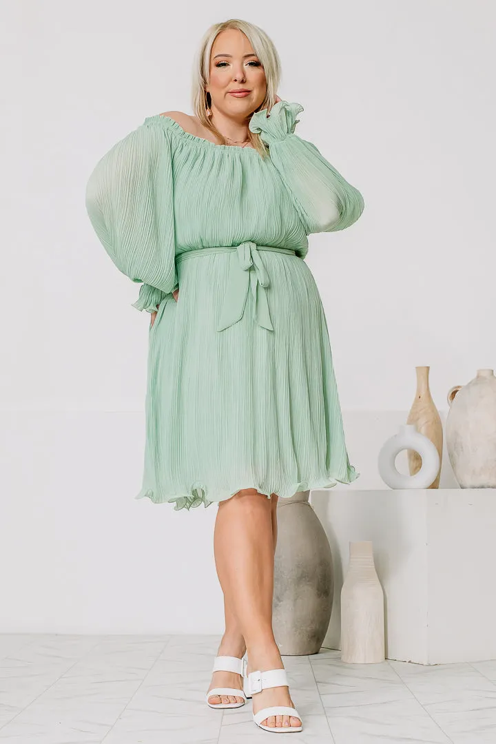 Mint For It Chiffon Dress | Mint Sage