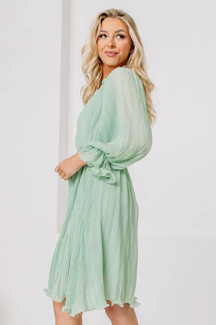 Mint For It Chiffon Dress | Mint Sage