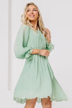 Mint For It Chiffon Dress | Mint Sage