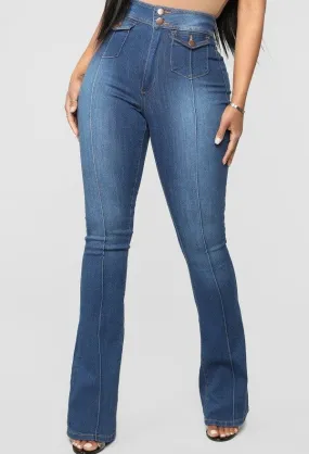 Miss Prissy High Waist Flare Leg Jeans