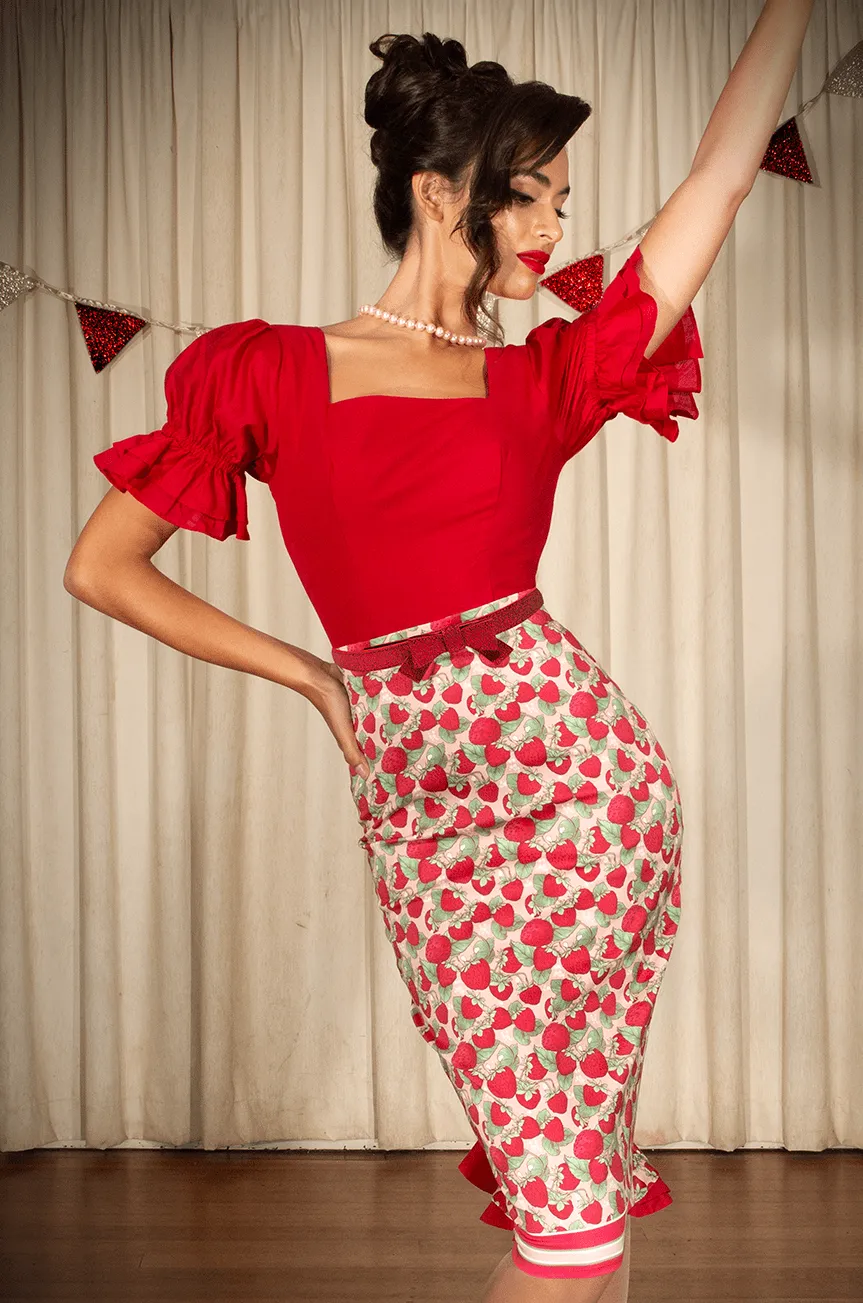 Miss Strawberry Pageant Wiggle Skirt