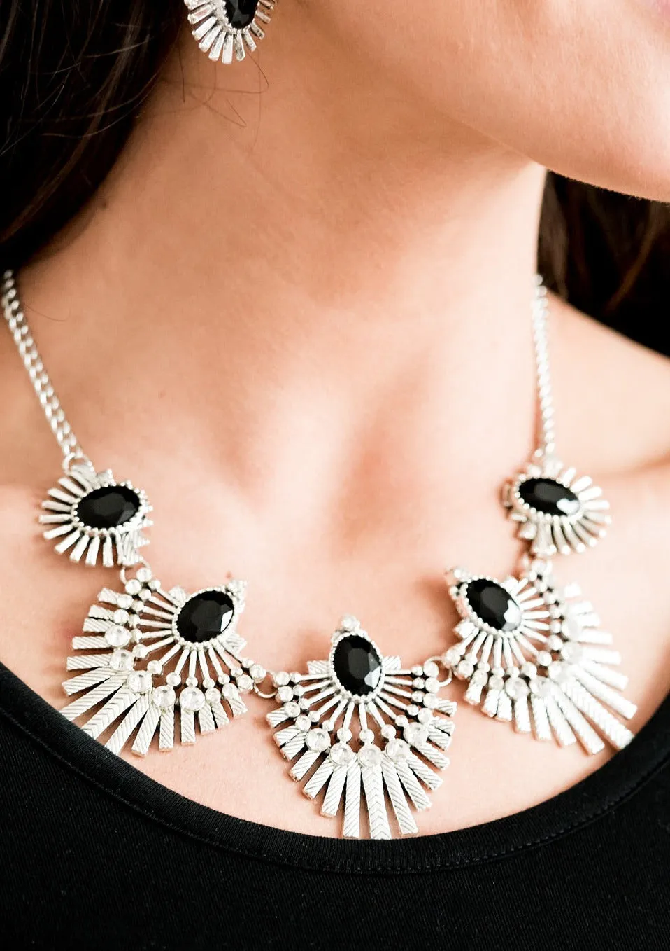 Miss YOU-niverse Black Necklace Set