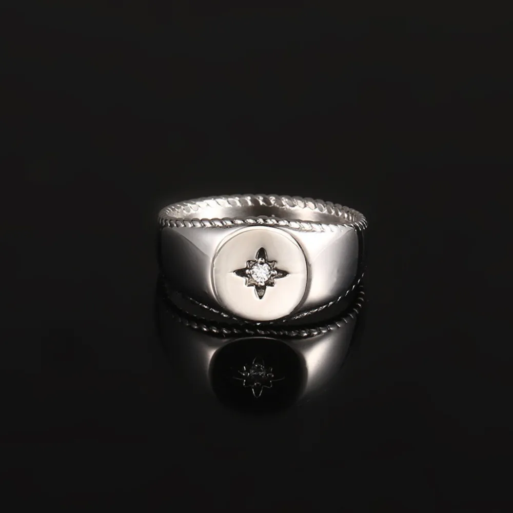 North Star Signet Ring - Silver