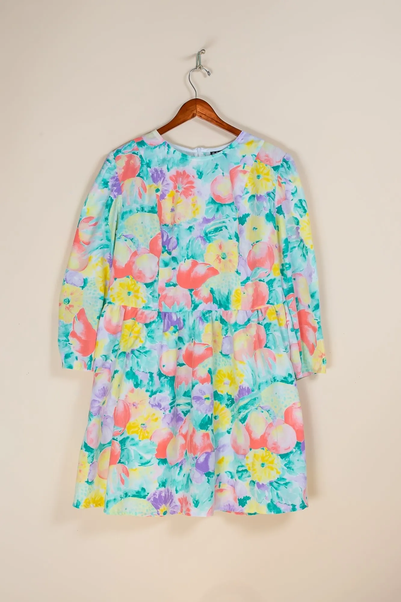 Pastel Fruit Tablecloth Dress (XL)