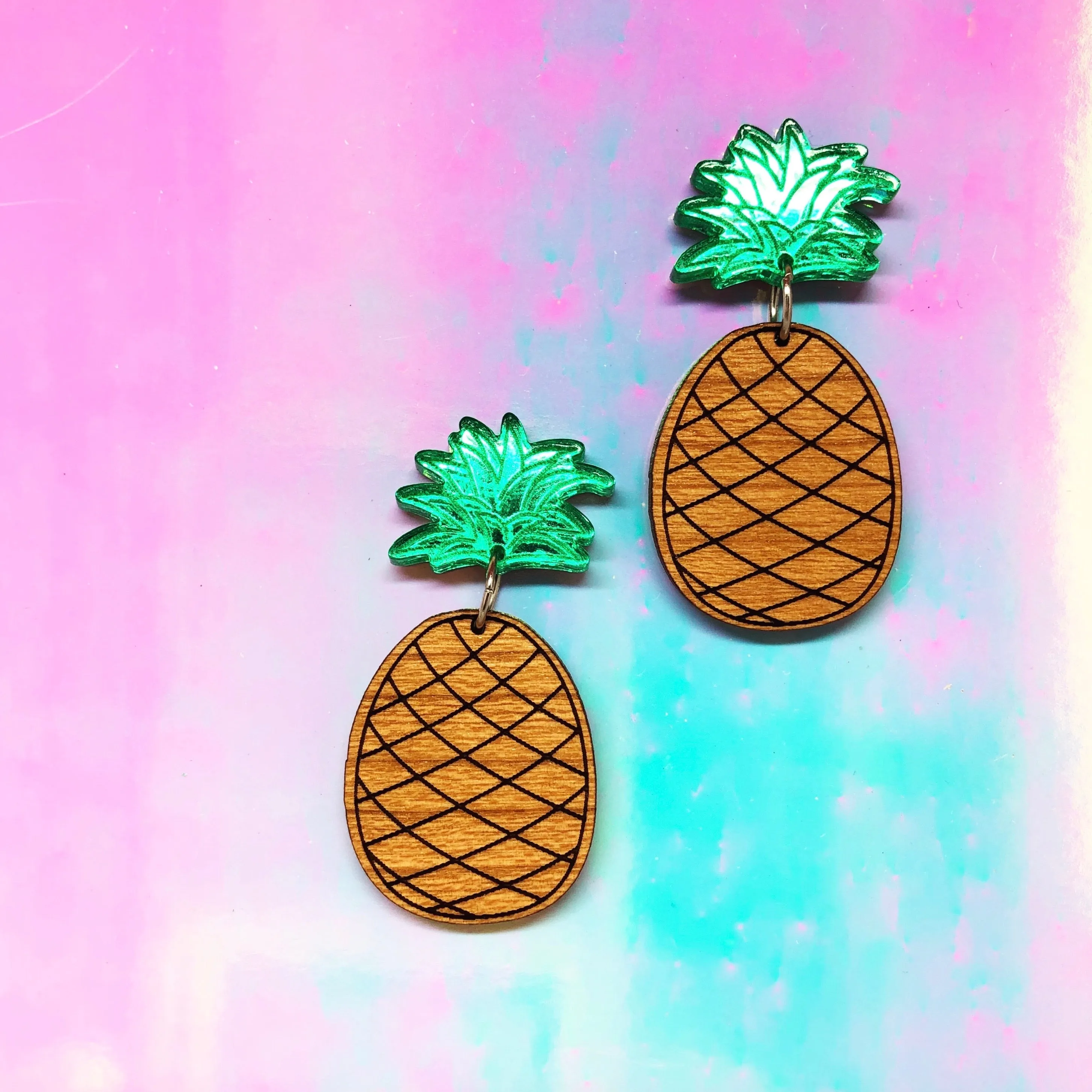 Pineapple Fruit Dangle Earrings