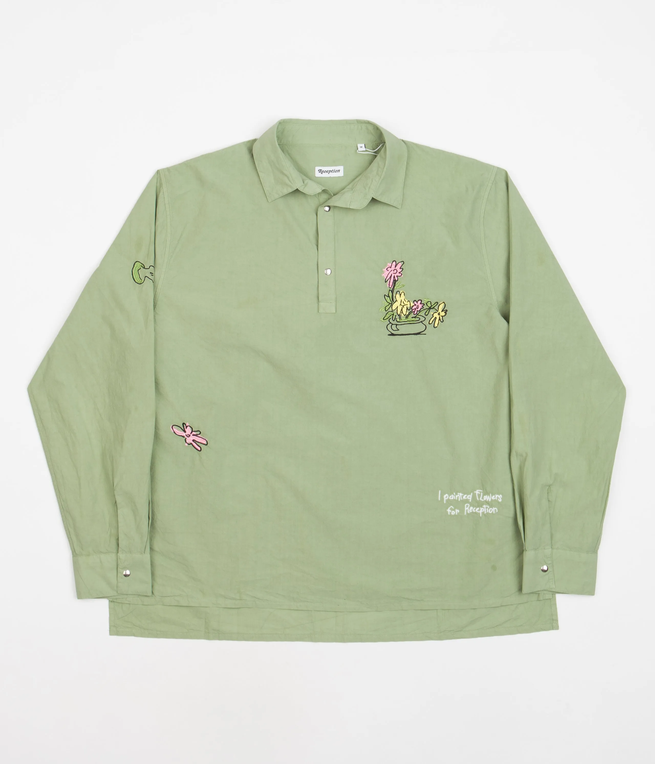 Reception Fruit Snap Shirt - Smoke Green