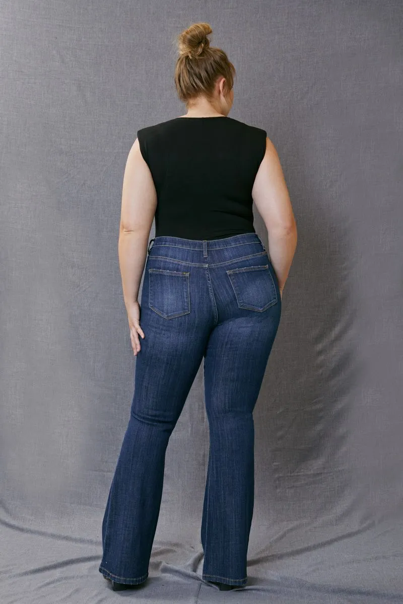 Remi Mid-Rise Flare Jeans - Plus Size