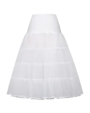 Retro Vintage 2-Layers Voile Dress Crinoline Underskirt Petticoat