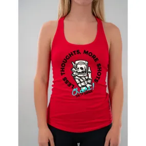 Salty Savage Ladies "LESS THOUGHTS, MORE SHOTS" Racerback Tank