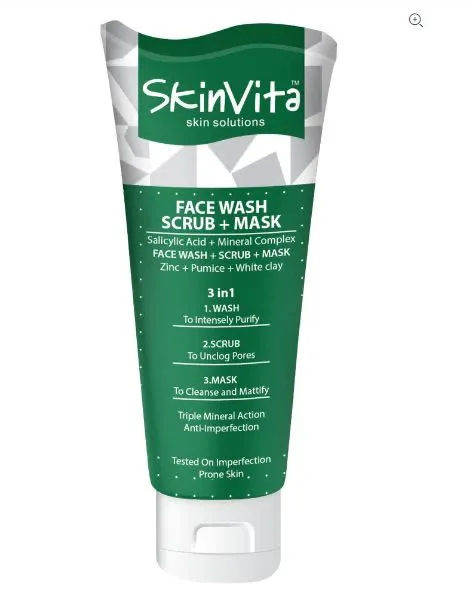 SkinVita 3 in 1 Face Wash Scrub Mask 175 ML