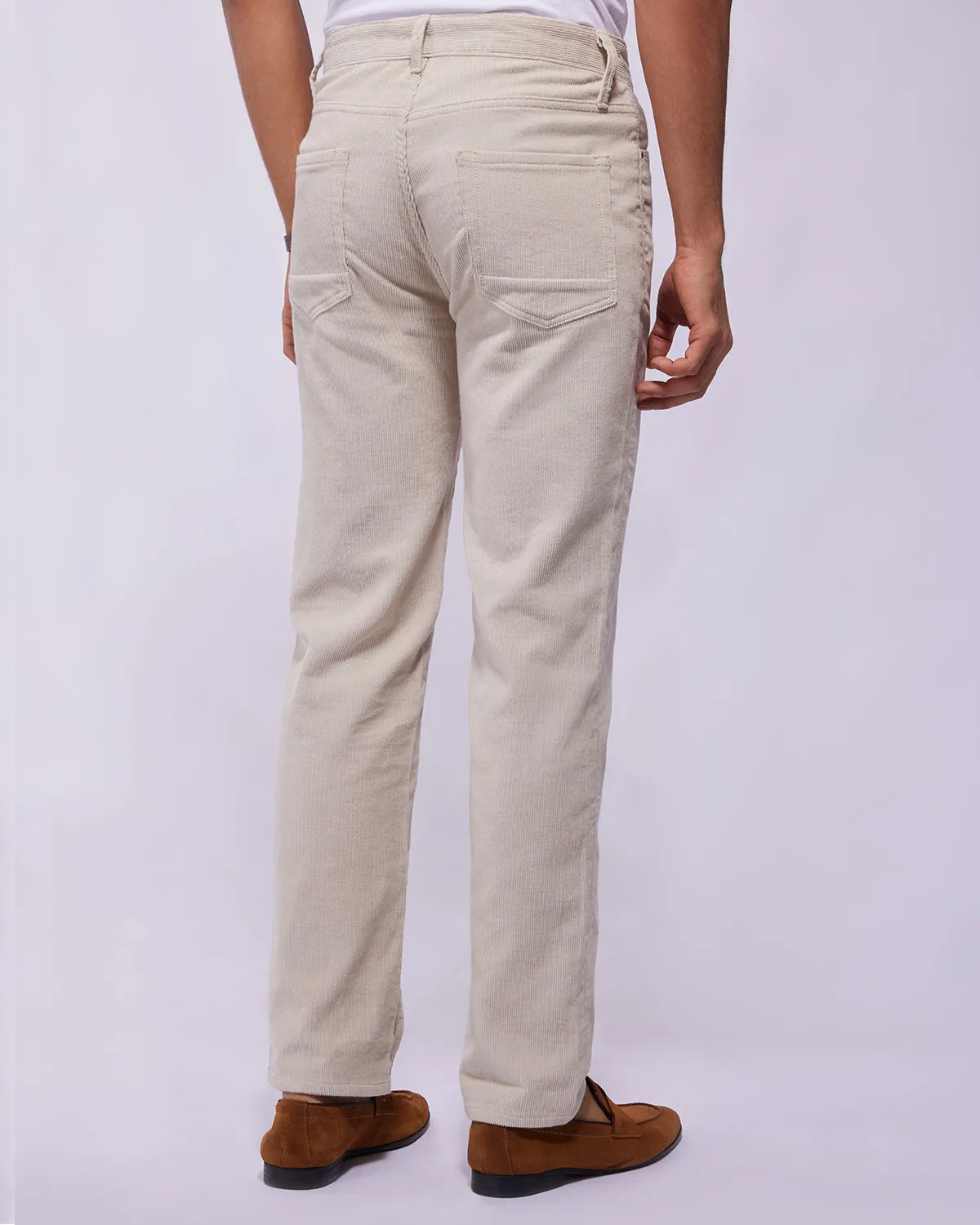 Sovereign Ecru Rigid Corduroy Jeans