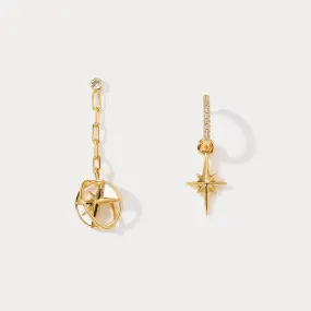 Sphere North Star Earrings